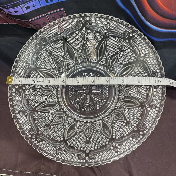 FEDERAL GLASS VINTAGE Mid Century Large Bowl Dish Heritage Crystal 1940s - Picture 6 of 6